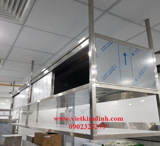 Tủ treo thả trần cửa lùa 2 mặt